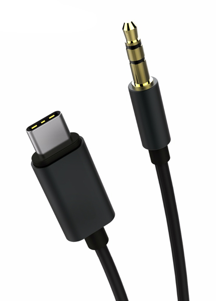 POWERTECH καλώδιο USB-C σε 3.5mm CAB-UC017, 1m, μαύρο - POWERTECH 59811