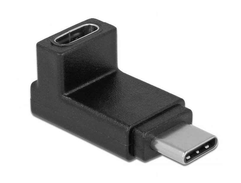 POWERTECH αντάπτορας USB-C αρσενικό σε θηλυκό CAB-UC026, 90°, μαύρος - POWERTECH 68111