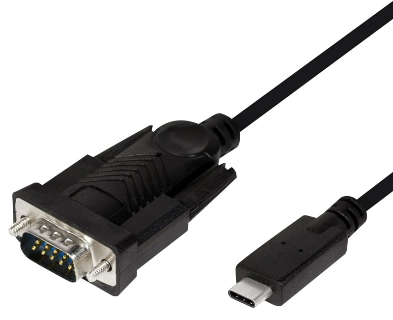 POWERTECH καλώδιο USB-C σε σειριακή RS-232 CAB-UC061, 1.8m, μαύρο - POWERTECH 107527