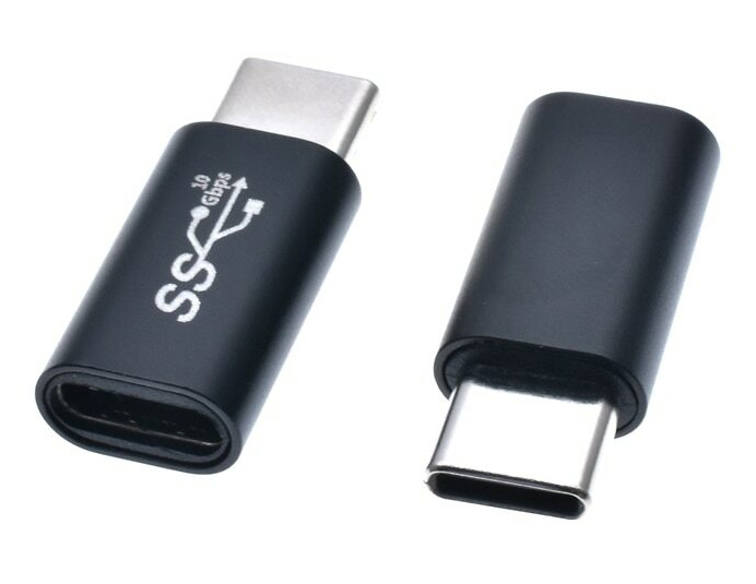 POWERTECH αντάπτορας USB-C CAB-UC063, αρσενικό σε θηλυκό, 10Gbps, μαύρος - POWERTECH 107537