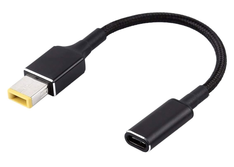 POWERTECH καλώδιο τροφοδοσίας CAB-UC077, USB-C σε slim tip Lenovo, μαύρο - POWERTECH 109955