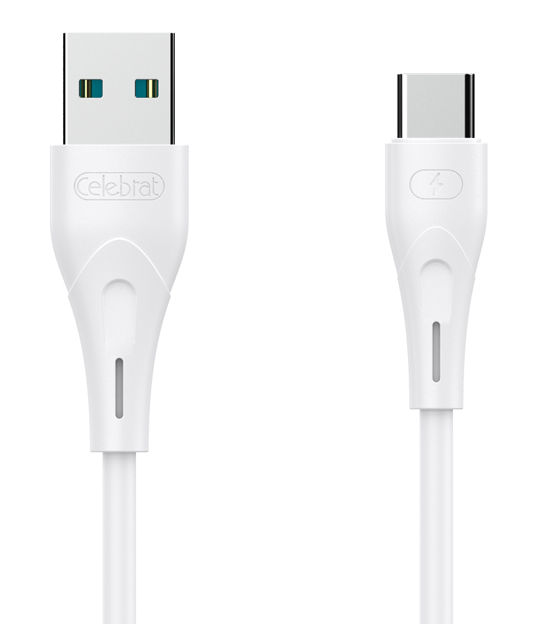CELEBRAT καλώδιο USB σε USB-C CB-18T, 15W 3A, 1m, λευκό - CELEBRAT 106023
