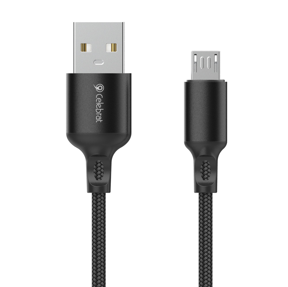 CELEBRAT καλώδιο Micro USB σε USB CB-32, 10.5W, 1m, μαύρο - CELEBRAT 109980
