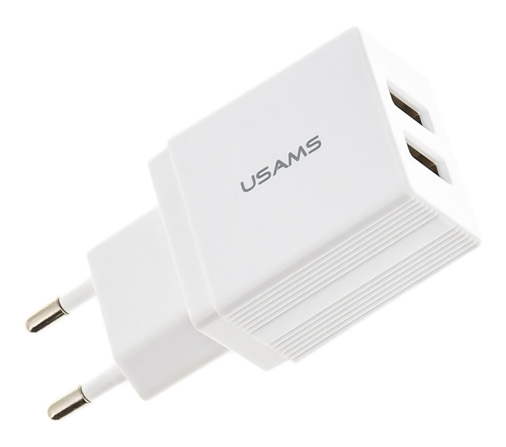 USAMS φορτιστής τοίχου T24 US-CC090, 2x USB, 2.1A, λευκός - USAMS 77554