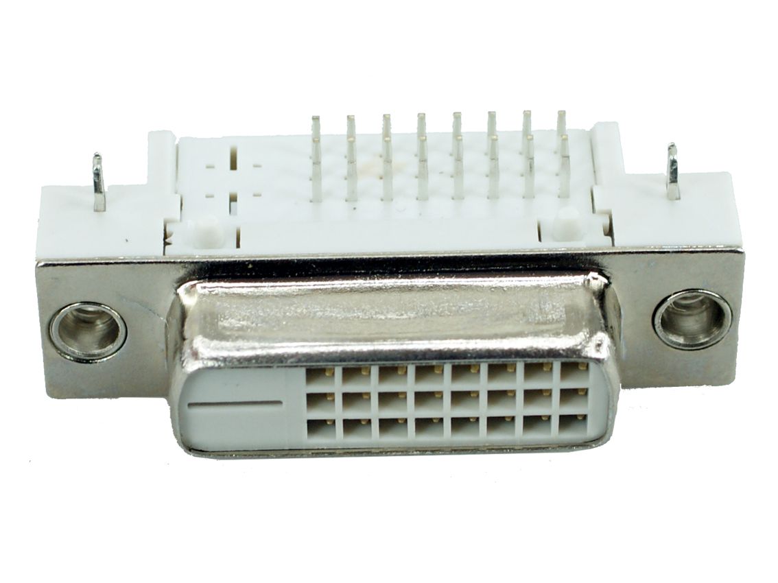 DVI Connector - DVI 25P, Nickel, White - UNBRANDED 55249