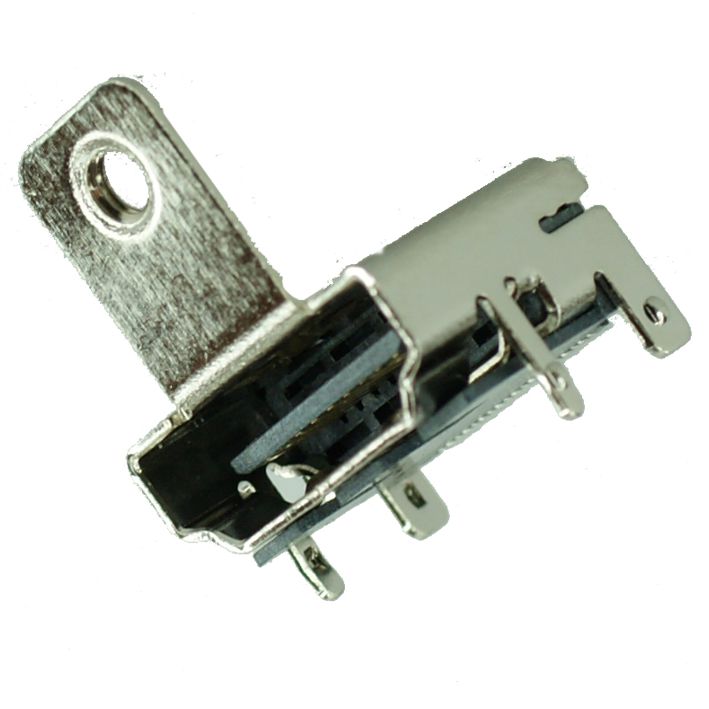 HDMI Connector A TYPE2, pins ίσια με κούμπωμα, βάση βιδώματος, Silver - UNBRANDED 55259