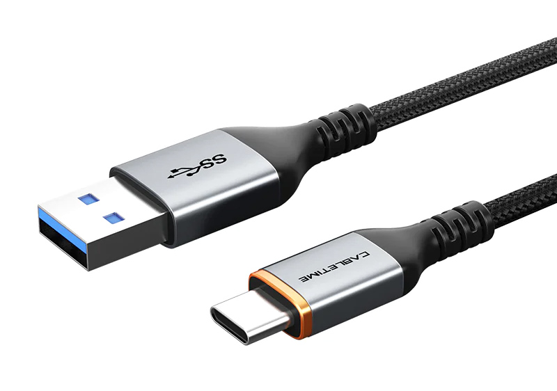 CABLETIME καλώδιο USB-C σε USB CT-AMCMG1, 15W, 5Gbps, 0.5m, μαύρο - CABLETIME 109097