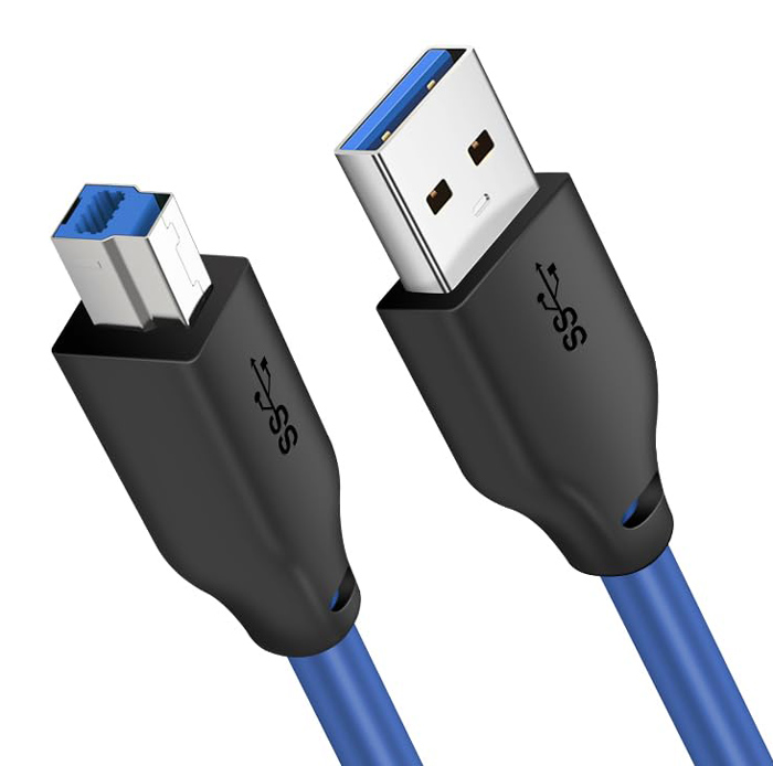 CABLETIME καλώδιο USB σε USB Type B CT-C160-U3-AMBM, 5Gbps, 1m, μπλε - CABLETIME 109090