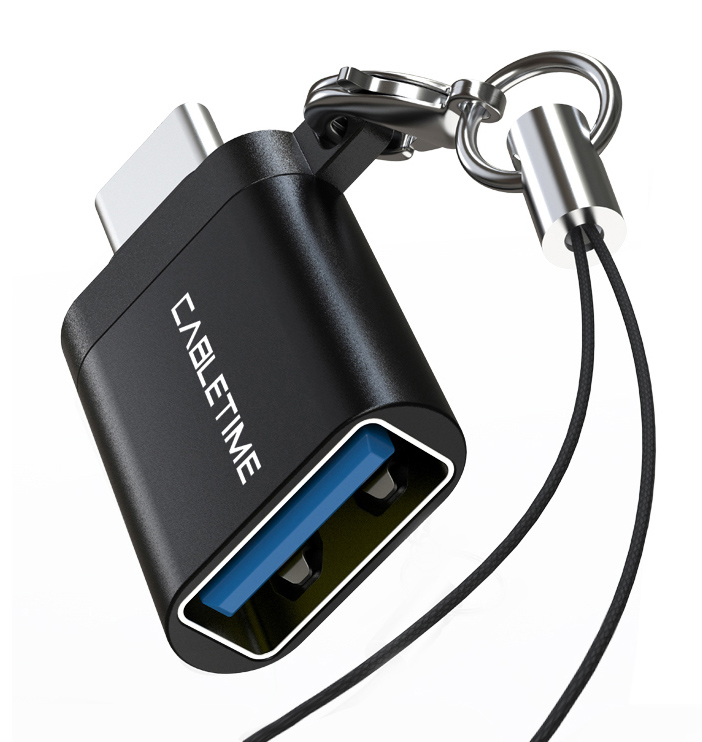 CABLETIME αντάπτορας USB-C σε USB CT-CMAF, 5Gbps, 10.5W, μαύρος - CABLETIME 113819