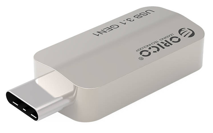 ORICO αντάπτορας USB-C σε USB 3.1 CTA2, 5Gbps, 3A, ασημί - ORICO 87392