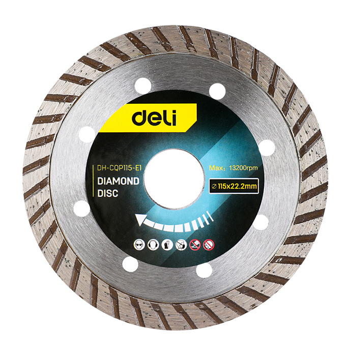 DELI δίσκος κοπής διαμαντέ DH-CQP115-E1, δομικών υλικών, 115mm, 13200rpm - DELI 106434