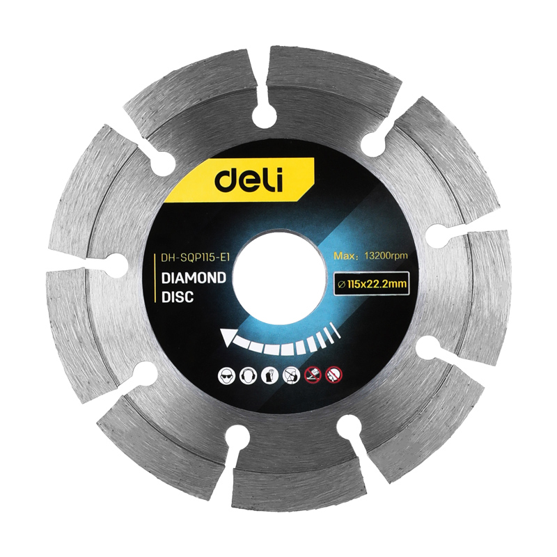DELI δίσκος κοπής διαμαντέ DH-SQP115-E1, δομικών υλικών, 115mm, 13200rpm - DELI 106431