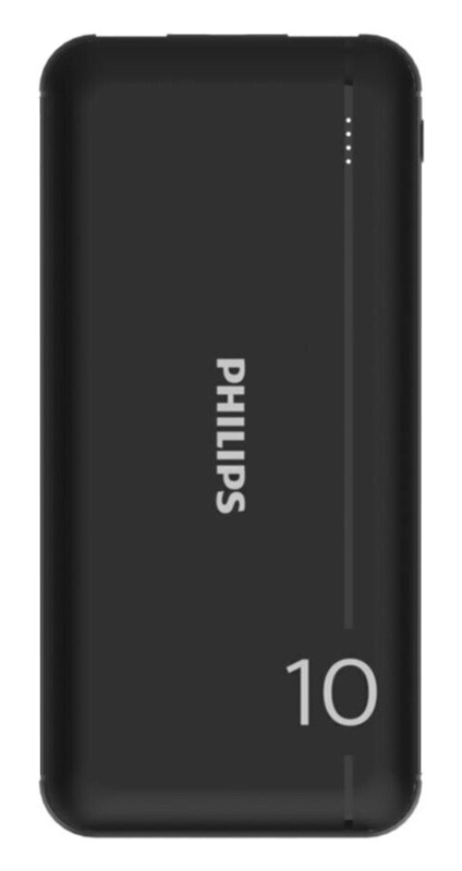 PHILIPS power bank DLP1810NB-62, 10000mAh, 2x USB, 2.1A, μαύρο - PHILIPS 105586