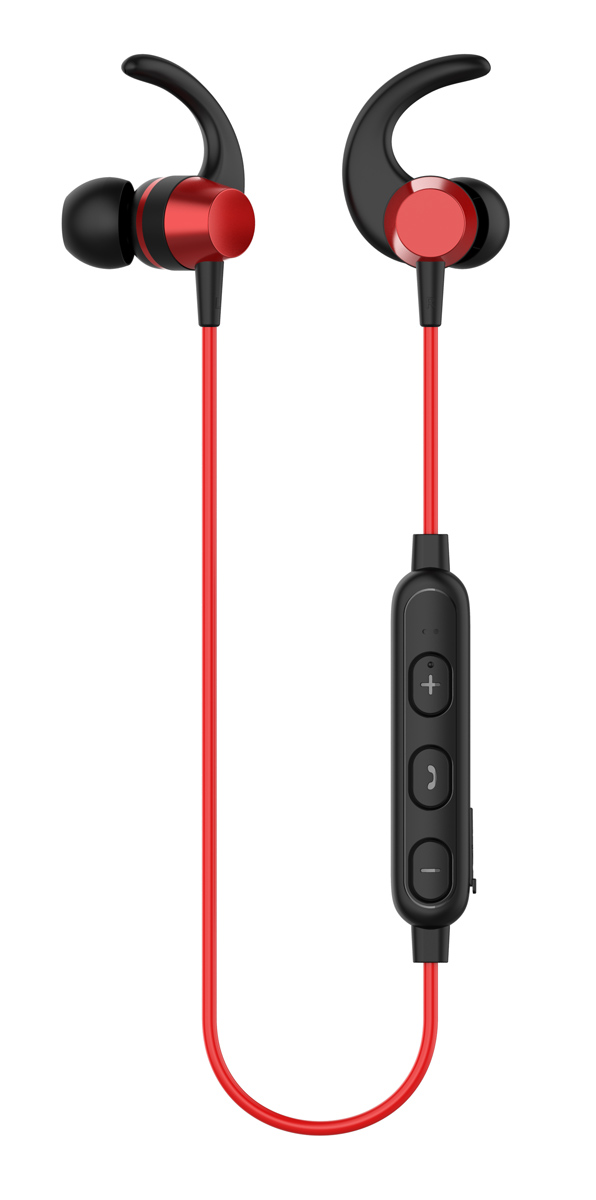 YISON earphones E14 με μαγνήτη, Bluetooth, 10mm, 65mAh, κόκκινα - YISON 114851