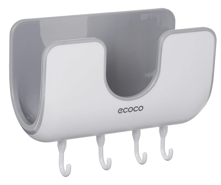 ECOCO βάση τοίχου για κουζίνα E1813, 20 x 9.5 x 12.5cm, λευκή-γκρι - ECOCO 86774