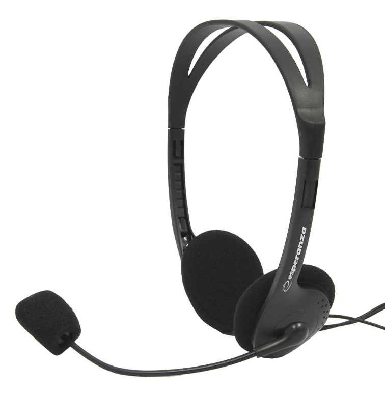 ESPERANZA Headphones με μικρόφωνο Scherzo EH102, 2x 3.5mm, 2.5m, μαύρα - ESPERANZA 78547