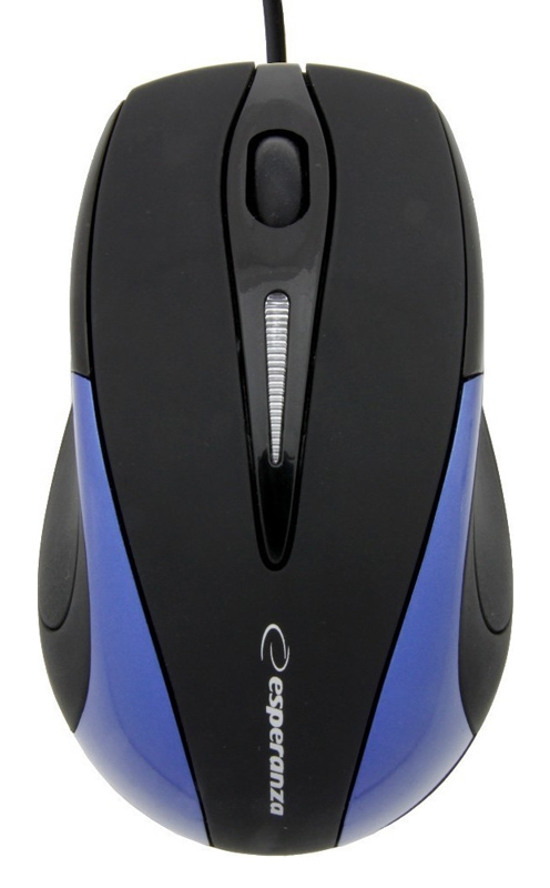 ESPERANZA ενσύρματο ποντίκι EM102B, οπτικό, 1000DPI, USB, μαύρο/μπλε - ESPERANZA 114545