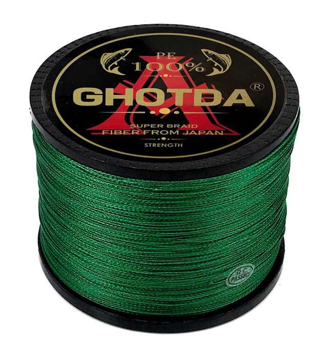 GHOTDA νήμα FISH-0039, τετράκλωνο, 35lb, 0.28mm, 1000m, πράσινο - GHOTDA 97271