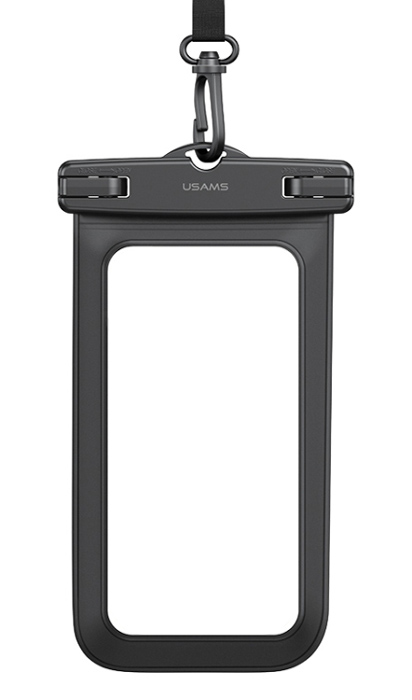 USAMS αδιάβροχη θήκη smartphone US-YD012, έως 6.7", IPX8, μαύρη - USAMS 114232