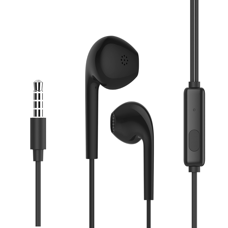 CELEBRAT earphones με μικρόφωνο G12, 3.5mm σύνδεση, Φ14.2mm, 1.2m, μαύρο - CELEBRAT 79771