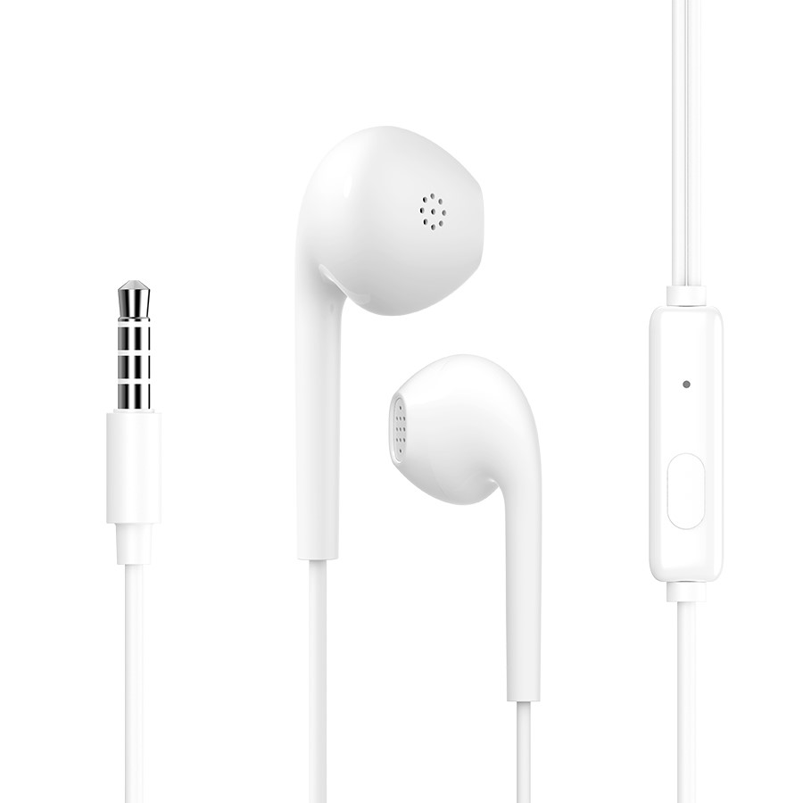 CELEBRAT earphones με μικρόφωνο G12, 3.5mm σύνδεση, Φ14.2mm, 1.2m, λευκό - CELEBRAT 79772