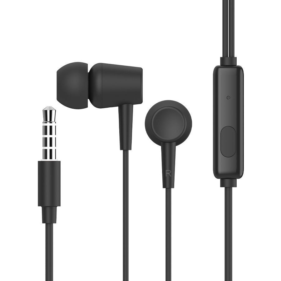 CELEBRAT earphones με μικρόφωνο G13, 3.5mm σύνδεση, Φ10mm, 1.2m, μαύρο - CELEBRAT 79773
