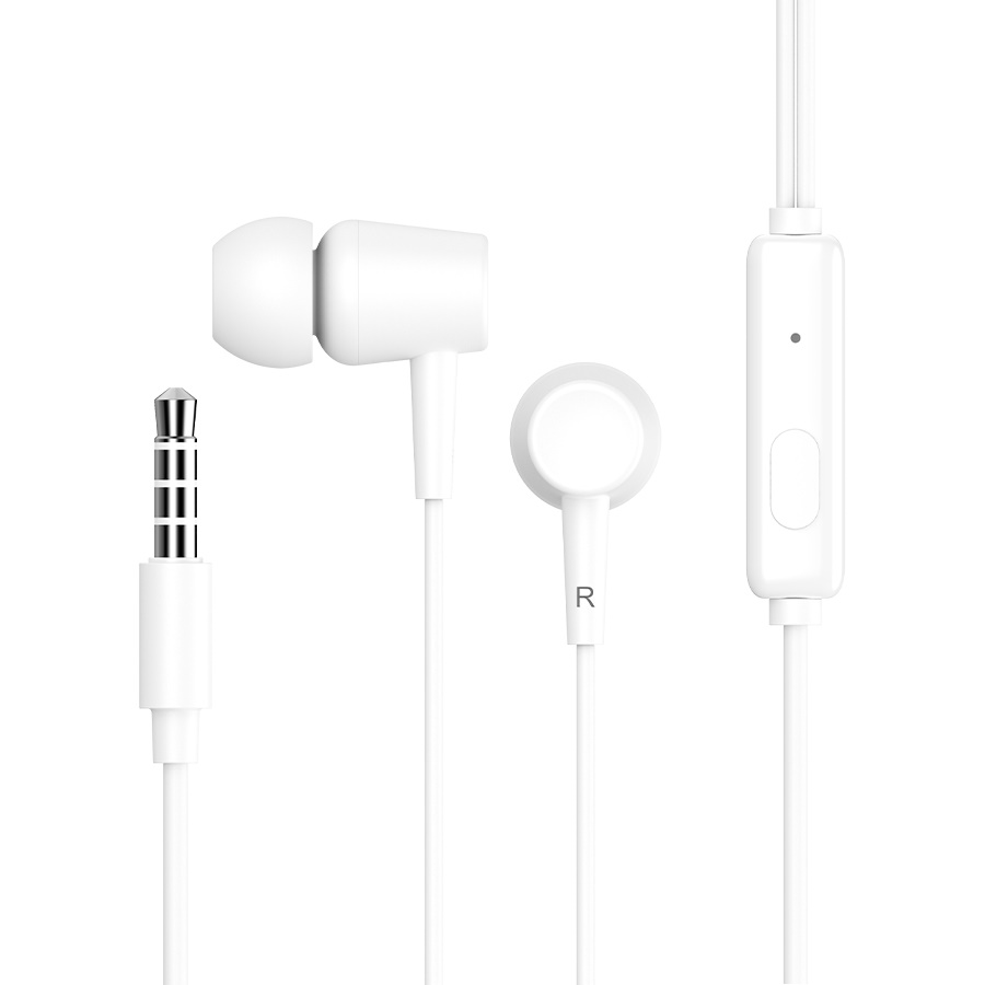 CELEBRAT earphones με μικρόφωνο G13, 3.5mm σύνδεση, Φ10mm, 1.2m, λευκό - CELEBRAT 79774