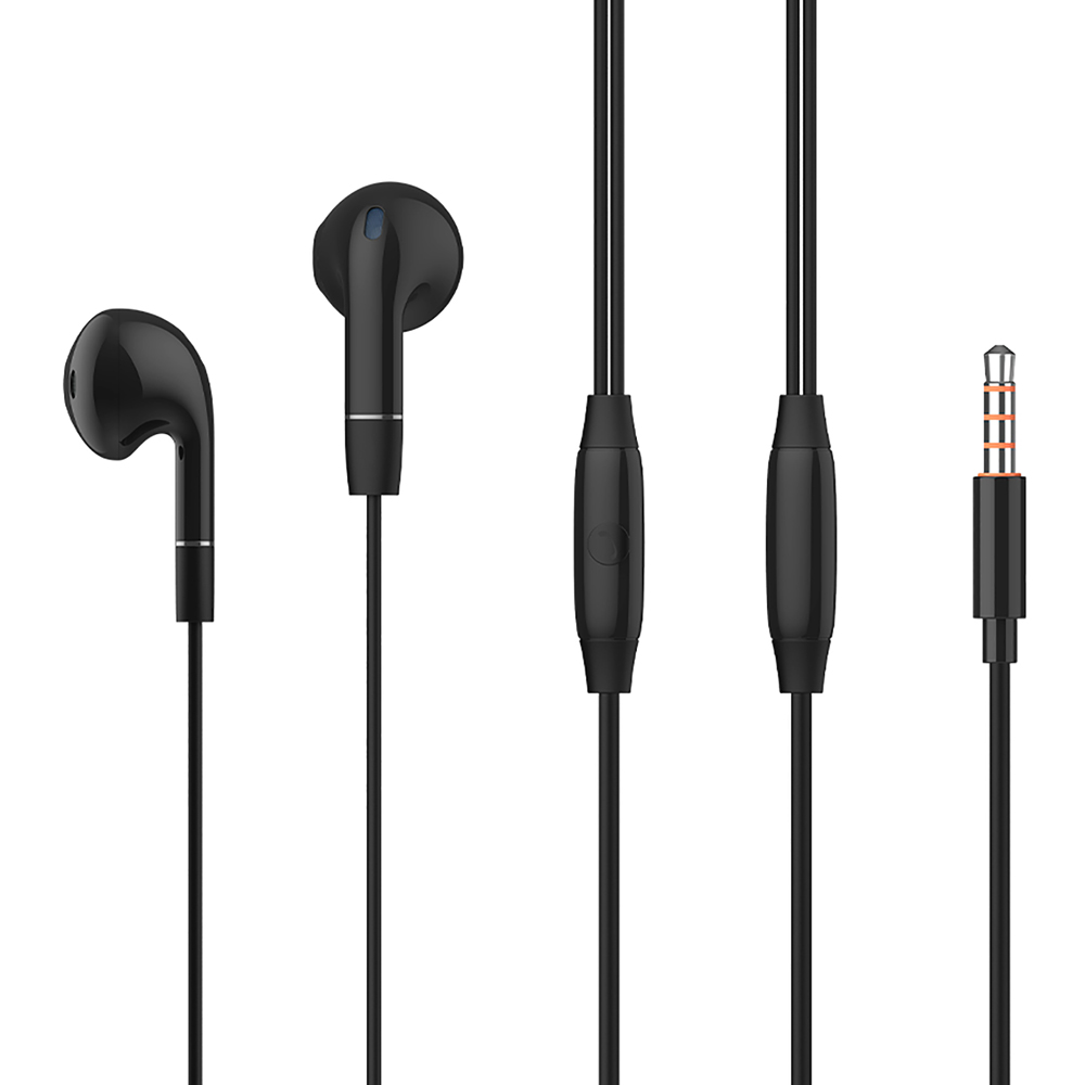 CELEBRAT earphones με μικρόφωνο G8, 3.5mm σύνδεση, Φ14.2mm, 1.2m, μαύρα - CELEBRAT 87259