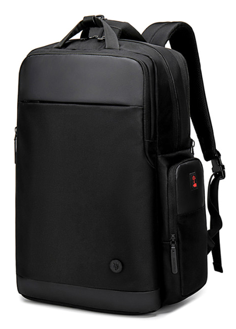 GOLDEN WOLF τσάντα πλάτης GB00397-BK με θήκη laptop 15.6", USB, μαύρη - GOLDEN WOLF 82641