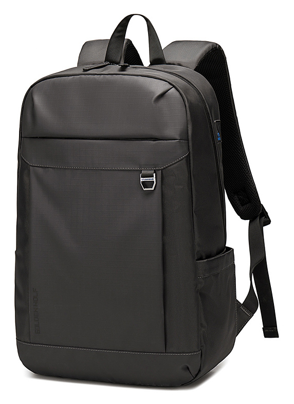 GOLDEN WOLF τσάντα πλάτης GB00400-BK, με θήκη laptop 15.6", μαύρη - GOLDEN WOLF 82642