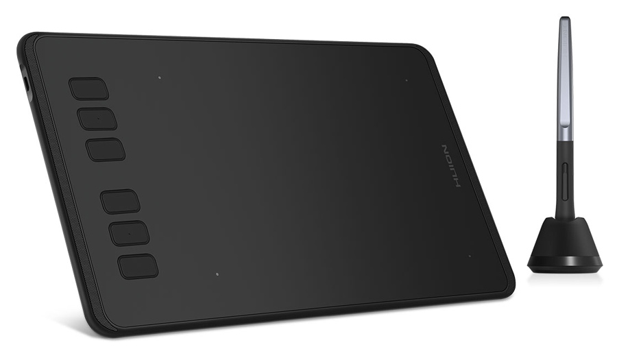 HUION pen tablet H640P, 6.3 x 3.9", battery-free pen, 6 πλήκτρα, μαύρο - HUION 87975