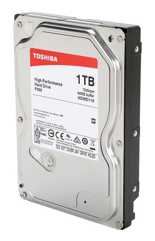 TOSHIBA σκληρός δίσκος P300 1ΤΒ, 3.5", 7200RPM, 64MB, SATA III - TOSHIBA 80932