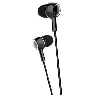 USAMS earphones με μικρόφωνο EP-12, 3.5mm σύνδεση, Φ10mm, 1.2m, μαύρα - USAMS 77518