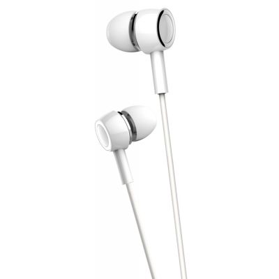USAMS earphones με μικρόφωνο EP-12, 3.5mm σύνδεση, Φ10mm, 1.2m, λευκά - USAMS 77519