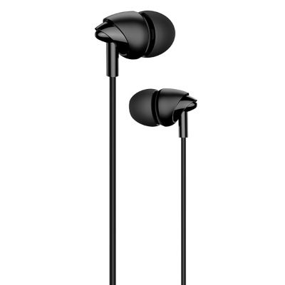 USAMS earphones με μικρόφωνο EP-39, 3.5mm σύνδεση, Φ10mm, 1.2m, μαύρα - USAMS 77506