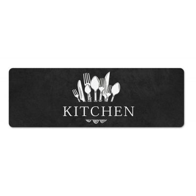HOME USE πατάκι κουζίνας HUH-0148, αντιολισθητικό, 40 x 120cm, μαύρο - HOME USE 111033