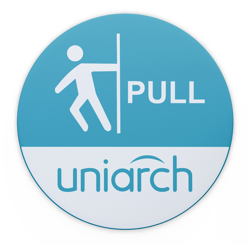 UNIARCH αυτοκόλλητο Pull HW200223, Φ 12cm - UNIARCH 110254