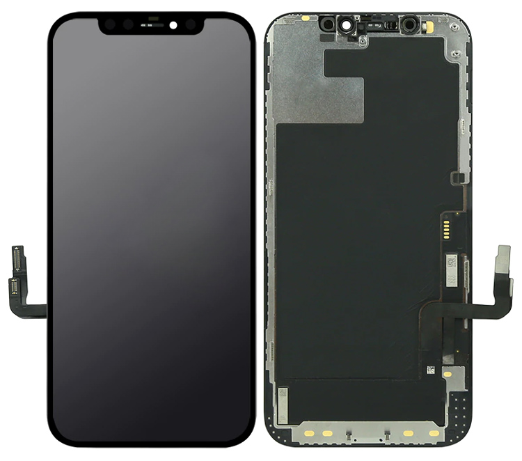 TW INCELL LCD για iPhone 12/12 Pro, camera-sensor ring, earmesh, μαύρη - TW INCELL 89840