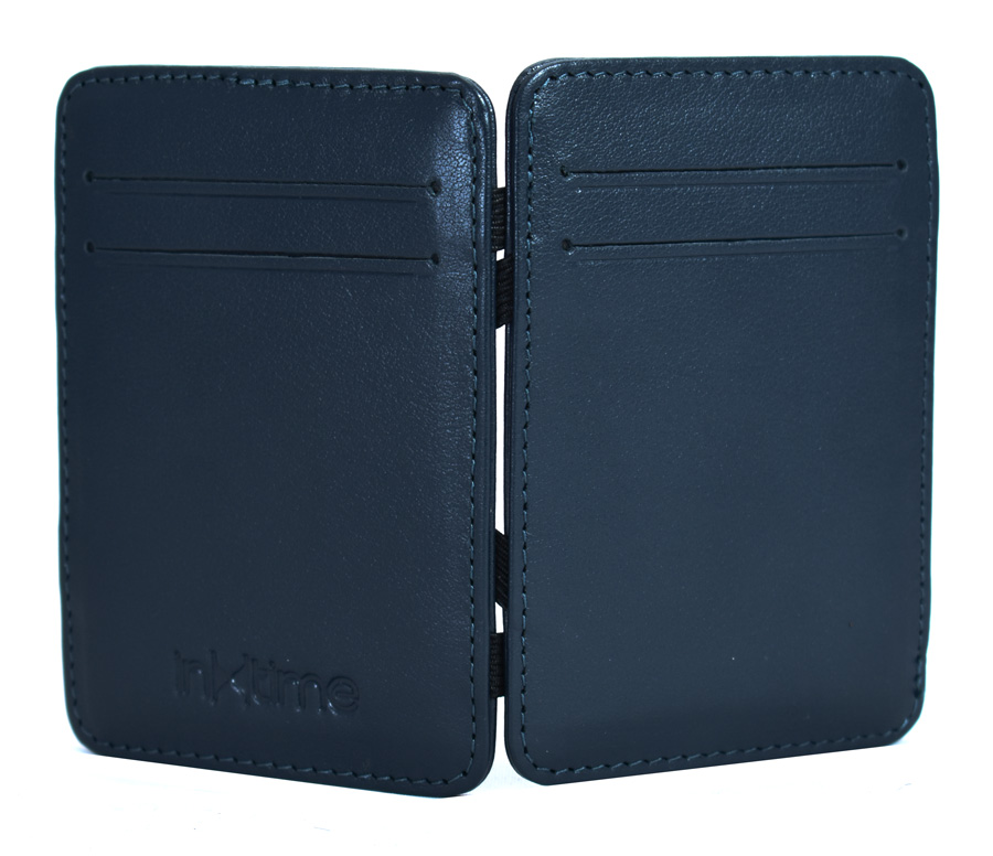 INTIME έξυπνο πορτοφόλι IT-014, RFID, δερμάτινο, μπλε - INTIME 72672