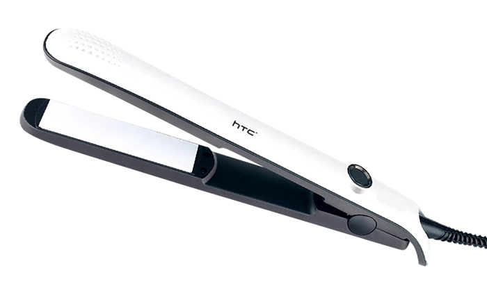 HTC ισιωτική μαλλιών JK-6016, 200°, 35W, λευκή-μαύρη - HTC 97670