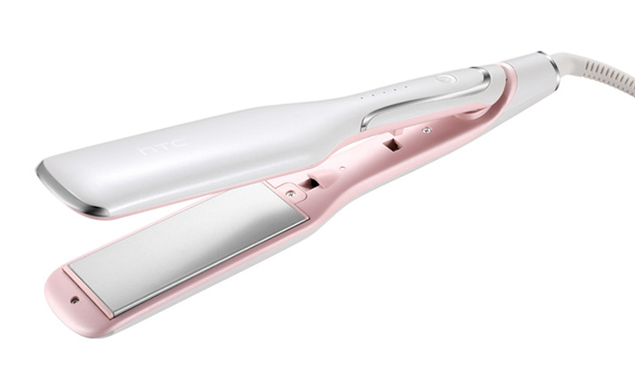 HTC ισιωτική μαλλιών JK-7053, 120-200°, 50W, λευκή-ροζ - HTC 97671