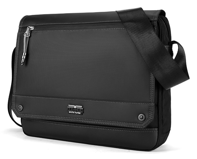 ARCTIC HUNTER τσάντα ώμου K00093 με θήκη laptop 14", μαύρη - ARCTIC HUNTER 82637
