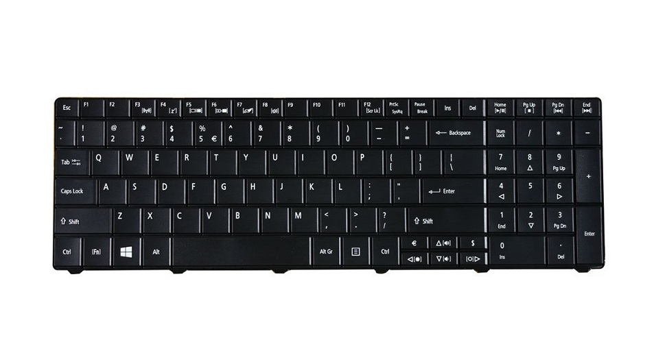 Πληκτρολόγιο για Acer E1-531/E1-571, μαύρο - UNBRANDED 51601