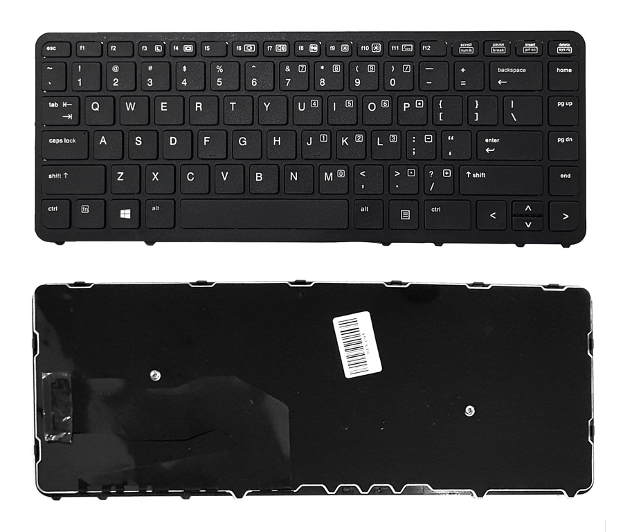Πληκτρολόγιο για HP Elitebook 840 G1 G2, μαύρο - UNBRANDED 74509