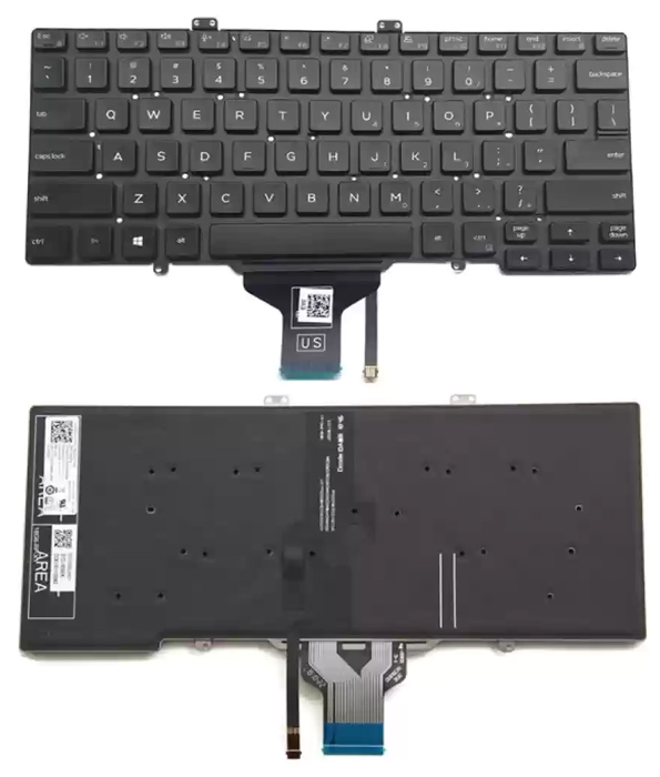 Πληκτρολόγιο για Dell Latitude 7400/5400 KEY-111 με backlight, μαύρο - UNBRANDED 114291