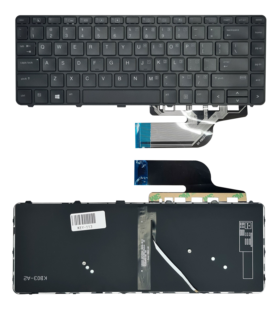 Πληκτρολόγιο για HP ProBook 640 G4 KEY-113 με backlight, μαύρο - UNBRANDED 114293