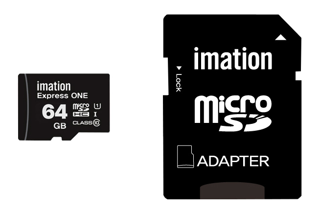 IMATION κάρτα μνήμης MicroSDHC UHS-1, 64GB, Read 45MB/s, Class 10 - IMATION 42455