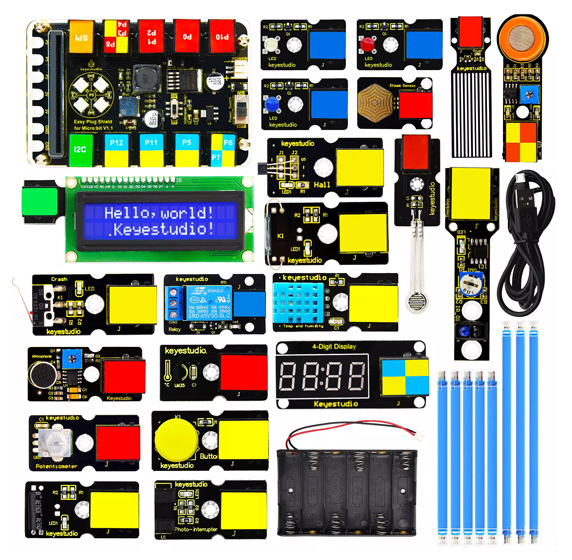 KEYESTUDIO EASY Plug super starter kit KS4021 για Micro:bit STEM - KEYESTUDIO 96125