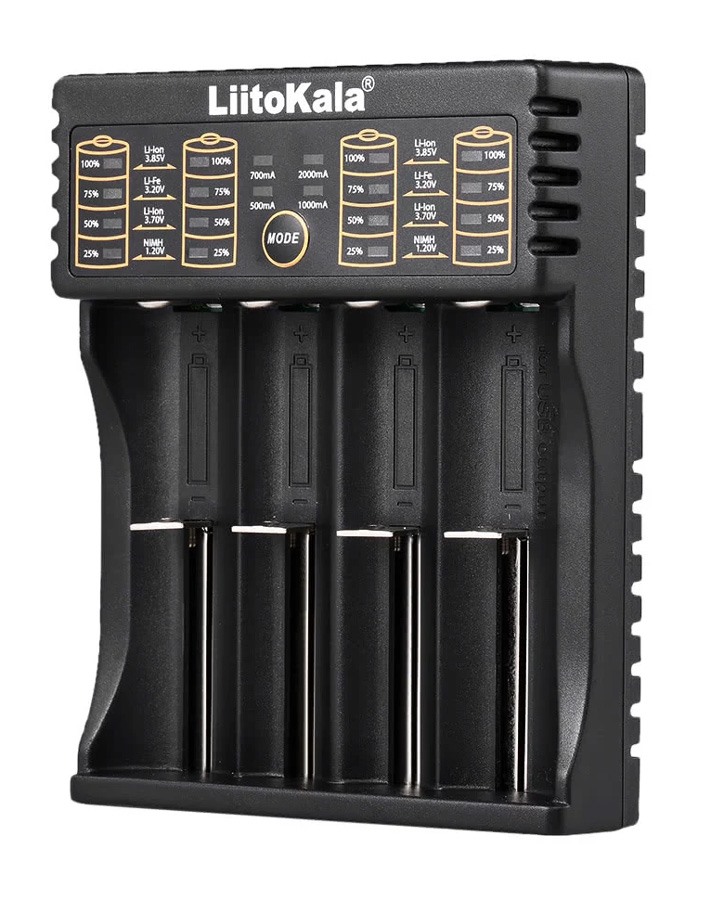 LIITOKALA φορτιστής LII-402 για μπαταρίες NiMH/CD, Li-Ion, IMR, 4 slots - LIITOKALA 74841