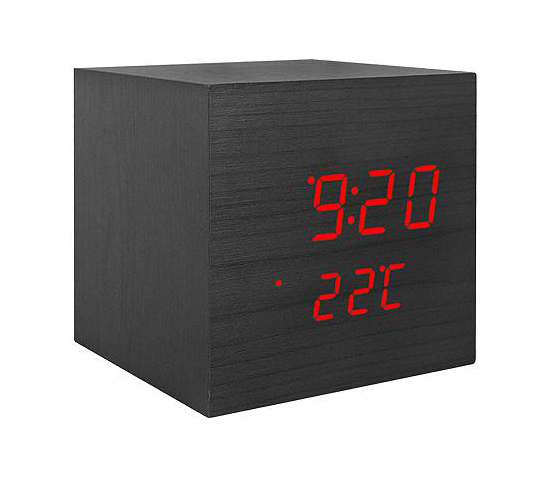 LTC ψηφιακό ρολόι LXLTC07 με ξυπνητήρι & θερμόμετρο, επιτραπέζιο, μαύρο - LTC 105648